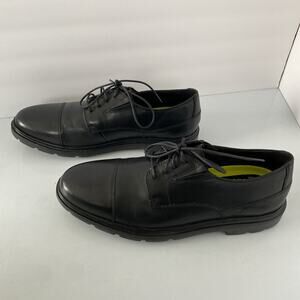Mens Bostonian Black Leather Waterproof Shoes Size 9.5 Office Work Lightweight